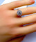 Bague 52 Bague en or blanc 18 carats avec diamants couleur G 58 Facettes AB254