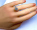 Bague 52 Bague en or blanc 18 carats avec diamants couleur G 58 Facettes AB254