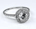 Bague 52 Bague en or blanc 18 carats avec diamants couleur G 58 Facettes AB254