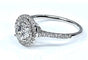Bague 52 Bague en or blanc 18 carats avec diamants couleur G 58 Facettes AB254