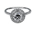 Bague 52 Bague en or blanc 18 carats avec diamants couleur G 58 Facettes AB254