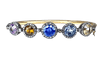 Bracelet Bracelet jonc ouvrant Napoléon III en or 18 carats, diamants et pierres 58 Facettes AB272