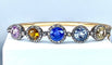 Bracelet Bracelet jonc ouvrant Napoléon III en or 18 carats, diamants et pierres 58 Facettes AB272