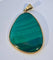 Pendentif Pendentif en or jaune 18 carats et malachite 58 Facettes AB287