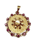 Pendentif Pendentif porte-photo en or 18 carats, perle et pierres rouges 58 Facettes AB307