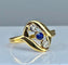 Bague 53 Bague en or jaune 18 carats avec saphir et diamants 58 Facettes AB312
