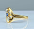 Bague 53 Bague en or jaune 18 carats avec saphir et diamants 58 Facettes AB312