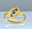 Bague 53 Bague en or jaune 18 carats avec saphir et diamants 58 Facettes AB312