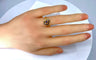 Bague 53 Bague en or jaune 18 carats avec saphir et diamants 58 Facettes AB312
