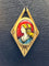 Pendentif Pendentif losangique en or jaune 18 carats et émail de Limoges 58 Facettes A 321