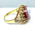 Bague 59 Bague camée en or jaune 18 carats sur cornaline 58 Facettes AB330
