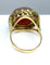 Bague 59 Bague camée en or jaune 18 carats sur cornaline 58 Facettes AB330