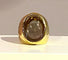 Bague 51 Bague en or jaune 18 carats à topaze cabochon 58 Facettes AB340