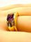 Bague 53 Bague bandeau en or jaune 18 carats à améthyste carrée 58 Facettes AB341