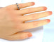 Bague 46 Alliance - Bague en or blanc 18 carats, saphirs et diamants 58 Facettes AB364