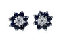 Boucles d'oreilles Boucles d’oreilles en or blanc 18 carats saphirs et diamants 58 Facettes AB363