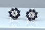 Boucles d'oreilles Boucles d’oreilles en or blanc 18 carats saphirs et diamants 58 Facettes AB363
