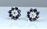 Boucles d'oreilles Boucles d’oreilles en or blanc 18 carats saphirs et diamants 58 Facettes AB363
