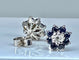 Boucles d'oreilles Boucles d’oreilles en or blanc 18 carats saphirs et diamants 58 Facettes AB363