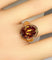 Bague 55 Bague style Art déco en or rose 18 carats avec citrine 58 Facettes AB380