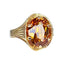 Bague 55 Bague style Art déco en or rose 18 carats avec citrine 58 Facettes AB380