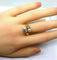 Bague 59 Bague toi et moi en or jaune 18 carats, perles et diamants 58 Facettes AB382