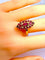 Bague 58 Bague marquise en or jaune 18 carats pavée de rubis 58 Facettes AB395