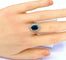 Bague 53 Bague en or jaune et or blanc 18 carats, saphir et diamants 58 Facettes AB396