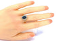 Bague 53 Bague en or jaune et or blanc 18 carats, saphir et diamants 58 Facettes AB396