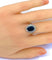 Bague 53 Bague en or jaune et or blanc 18 carats, saphir et diamants 58 Facettes AB396
