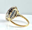 Bague 53 Bague en or jaune et or blanc 18 carats, saphir et diamants 58 Facettes AB396