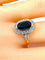 Bague 53 Bague en or jaune et or blanc 18 carats, saphir et diamants 58 Facettes AB396