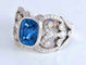 Bague 53 Bague en or blanc 18 carats avec saphir de Ceylan et diamants 58 Facettes AB 407