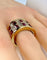 Bague 57 Bague en or jaune 18 carats, tourmalines roses et diamants 58 Facettes AB403