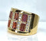 Bague 57 Bague en or jaune 18 carats, tourmalines roses et diamants 58 Facettes AB403