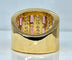 Bague 57 Bague en or jaune 18 carats, tourmalines roses et diamants 58 Facettes AB403