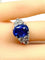 Bague 50 Bague en or blanc 18 carats avec saphir birman 5,32 ct et diamants 58 Facettes AB416