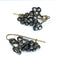 Boucles d'oreilles Parure Napoléon III - Collier négligé et boucles d’oreilles en or 18 ct, argent et diamants 58 Facettes AB437