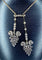 Boucles d'oreilles Parure Napoléon III - Collier négligé et boucles d’oreilles en or 18 ct, argent et diamants 58 Facettes AB437