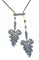 Boucles d'oreilles Parure Napoléon III - Collier négligé et boucles d’oreilles en or 18 ct, argent et diamants 58 Facettes AB437