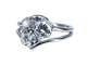 Bague 52 Bague en or blanc 18 carats sertie de 3 diamants 58 Facettes AB450