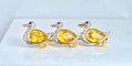 Broche Broche canards en or jaune 18 carats, saphirs jaunes, diamants et rubis 58 Facettes AB455