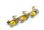 Broche Broche canards en or jaune 18 carats, saphirs jaunes, diamants et rubis 58 Facettes AB455