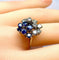 Bague 53 Bague bouquet en or blanc 18 carats, saphirs et diamants 58 Facettes AB455 bis