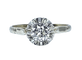 Bague 55 Bague solitaire diamant 0,60 ct en or blanc 18 carats et platine 58 Facettes AB457