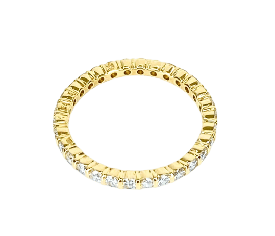 Bague 54 Alliance - Bague en or jaune 18 carats et diamants 1 ct 58 Facettes AB461