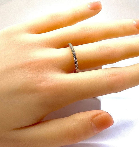 Bague 54 Alliance - Bague en or jaune 18 carats et diamants 1 ct 58 Facettes AB461