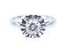 Bague 51 Bague en or blanc 18 carats avec diamant taille brillant 58 Facettes AB462