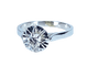 Bague 51 Bague en or blanc 18 carats avec diamant taille brillant 58 Facettes AB463