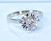 Bague 51 Bague en or blanc 18 carats avec diamant taille brillant 58 Facettes AB463
